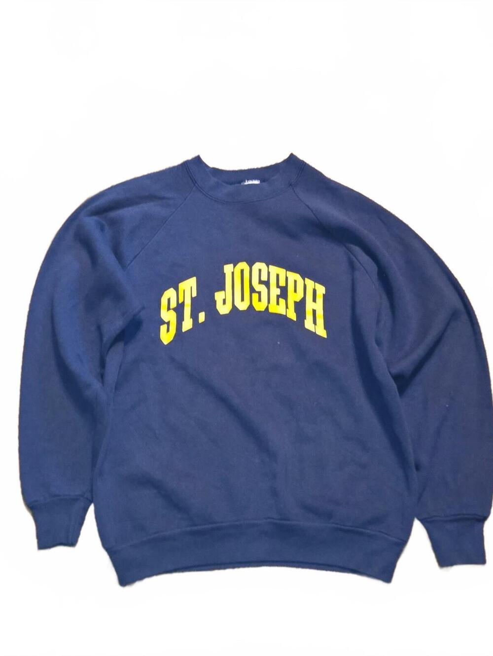 Vintage St. Joseph University Sweatshirt Men's Large Blue 1990's
